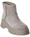 Gianvito Rossi Suede Platform Bootie In Grey