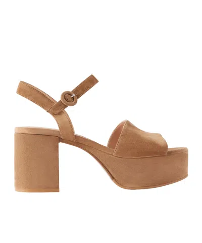 Gianvito Rossi Suede Platform Sandals In Brown