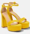 Gianvito Rossi Suede Platform Sandals In Yellow