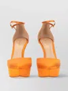 Gianvito Rossi Suede Pointed Toe Pumps With Platform Sole