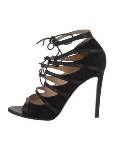 Pre-owned Gianvito Rossi Suede Pumps In Black