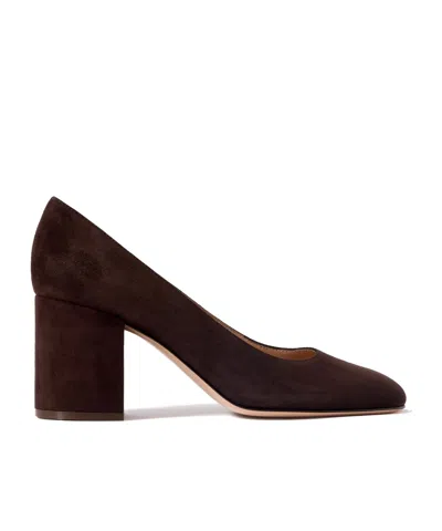 Gianvito Rossi Suede Pumps In Burgundy