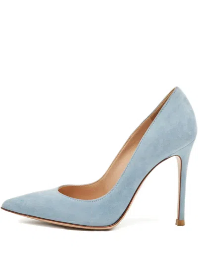 Pre-owned Gianvito Rossi Suede Pumps In Blue