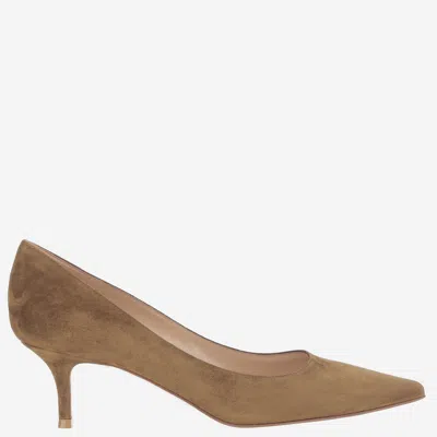 Gianvito Rossi Suede Pumps In Brown