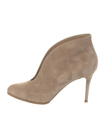 Pre-owned Gianvito Rossi Suede Pumps In Neutral
