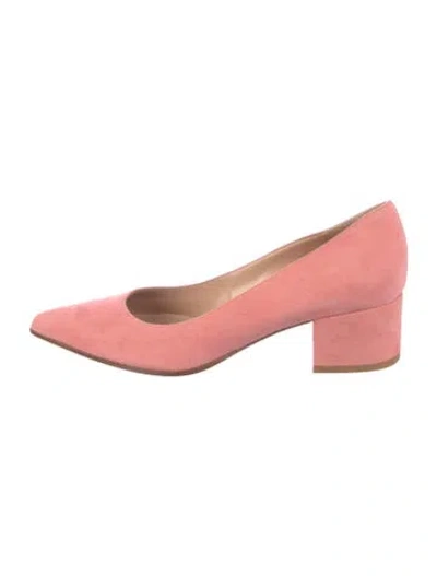 Pre-owned Gianvito Rossi Suede Pumps In Pink