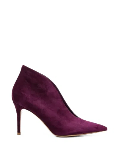 Gianvito Rossi Suede Pumps In Purple