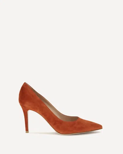 Gianvito Rossi Suede Pumps In Red