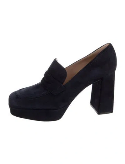 Pre-owned Gianvito Rossi Suede Pumps W/ Tags In Blue
