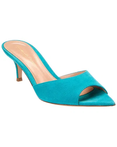Gianvito Rossi Suede Sandal In Blue