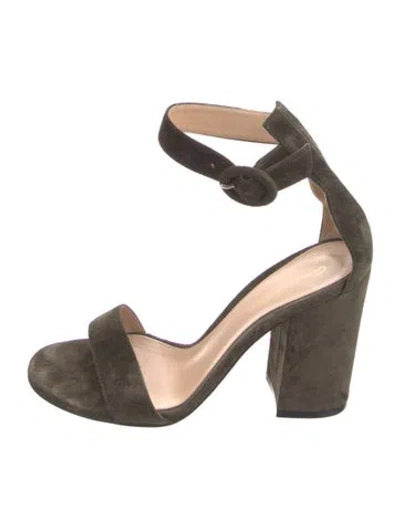 Pre-owned Gianvito Rossi Suede Sandals In Black