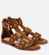 Gianvito Rossi Suede Sandals In Brown
