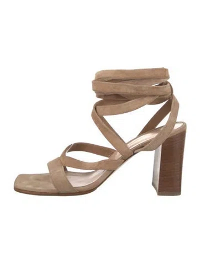 Pre-owned Gianvito Rossi Suede Sandals In Brown