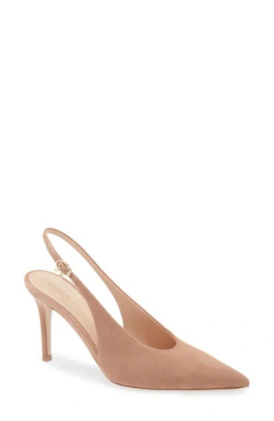 Gianvito Rossi Suede Slingback Pump