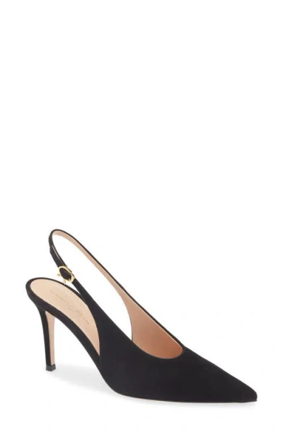 Gianvito Rossi Suede Slingback Pump