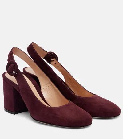 Gianvito Rossi Suede Slingback Pumps