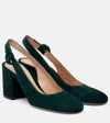 Gianvito Rossi Suede Slingback Pumps