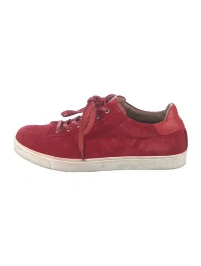Pre-owned Gianvito Rossi Suede Sneakers In Burgundy