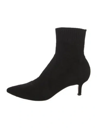 Pre-owned Gianvito Rossi Suede Sock Boots In Black