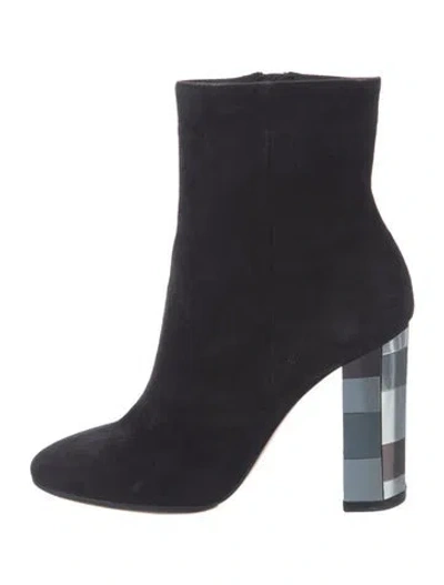 Pre-owned Gianvito Rossi Suede Sock Boots In Blue