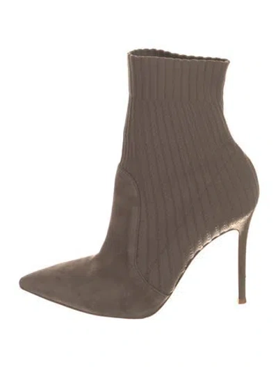 Pre-owned Gianvito Rossi Suede Sock Boots In Brown