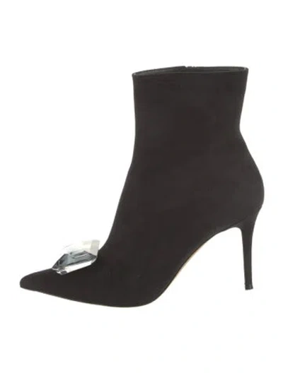 Pre-owned Gianvito Rossi Suede Sock Boots W/ Tags In Black