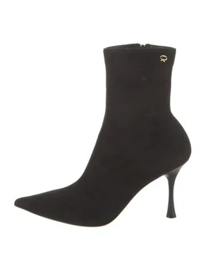 Pre-owned Gianvito Rossi Suede Sock Boots W/ Tags In Black