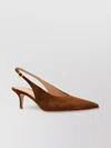 Gianvito Rossi Suede Stiletto Heel Pumps With Ribbon Buckle