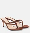 Gianvito Rossi Calypso 70 Suede Mules In Brown