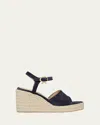 Gianvito Rossi Suede Wedge Ankle-strap Espadrilles