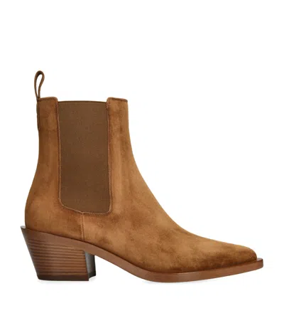 GIANVITO ROSSI SUEDE WYLIE BOOTS 45