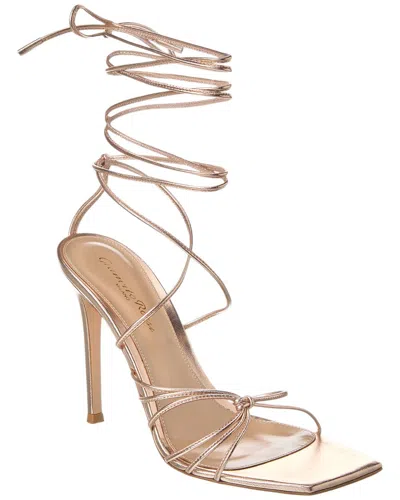 Gianvito Rossi Sylvie 105 Leather Sandal In Gold
