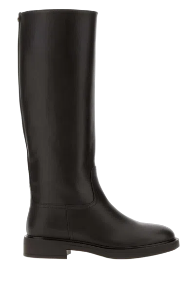 Gianvito Rossi Tall Leather Boot In Brown
