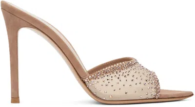 Gianvito Rossi Rania Rhinestones High-heeled Sandals In Praline+nude