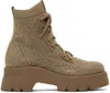 Gianvito Rossi Tan Lambert Boots In Camel