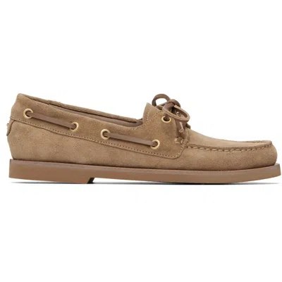 Gianvito Rossi Tan Vandée Boat Shoes In Brown