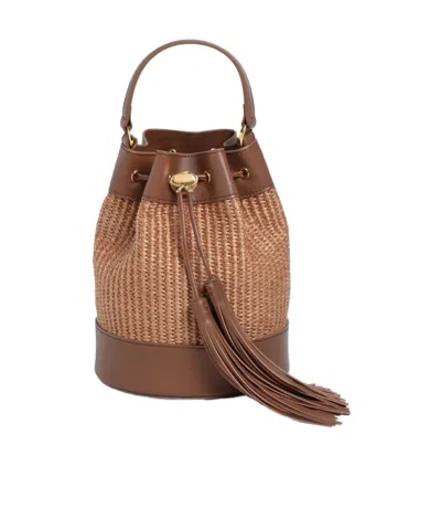 Gianvito Rossi Tassel-detail Bucket Bag In Brown