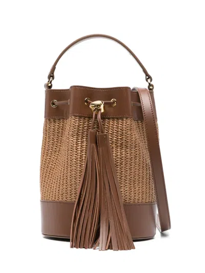 Gianvito Rossi Tassel-detail Bucket Bag In Brown