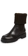 Gianvito Rossi Tenney Calf Knit Chalet Boots Mocha In Brown