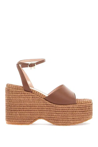 Gianvito Rossi Thalia Wedge Sandals For Women In Brown
