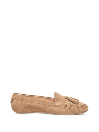Gianvito Rossi Thèa Tassel Suede Loafers In Animal Print