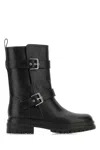 Gianvito Rossi Black Leather Biker Boots In Black
