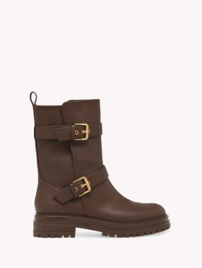 Gianvito Rossi Thiago Biker In Brown