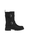 Gianvito Rossi 20mm Thiago Leather Biker Boots In Black
