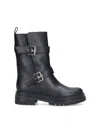 Gianvito Rossi Black Leather Biker Boots In Black