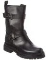 Gianvito Rossi Black Leather Biker Boots In Black