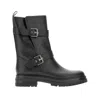 Gianvito Rossi Black Leather Biker Boots In Black