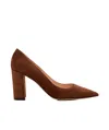 Gianvito Rossi 85mm Suede Piper Pump In Brown