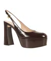 Gianvito Rossi Thick Soled Hallow-heeled Sandals In Brown