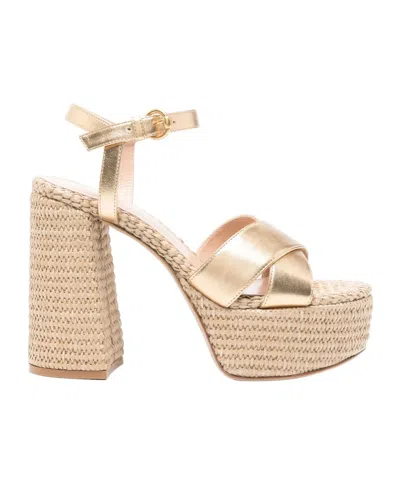 GIANVITO ROSSI THICK SOLED HIGH-HEELED SANDALS